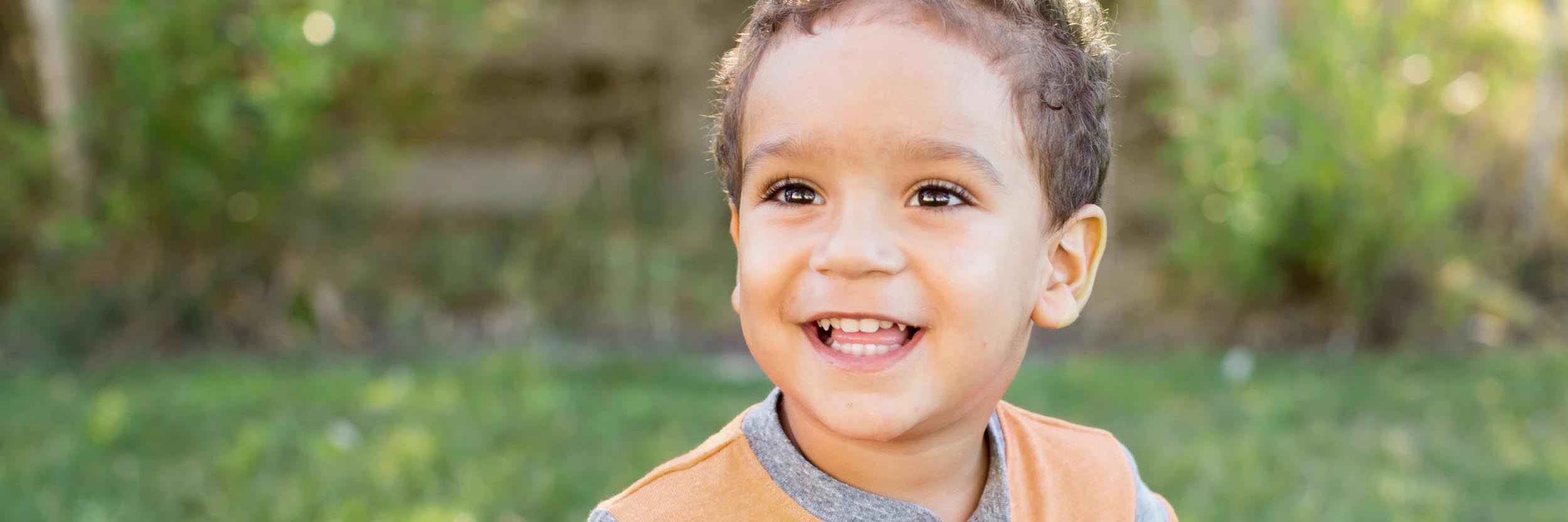 Little boy with big smile